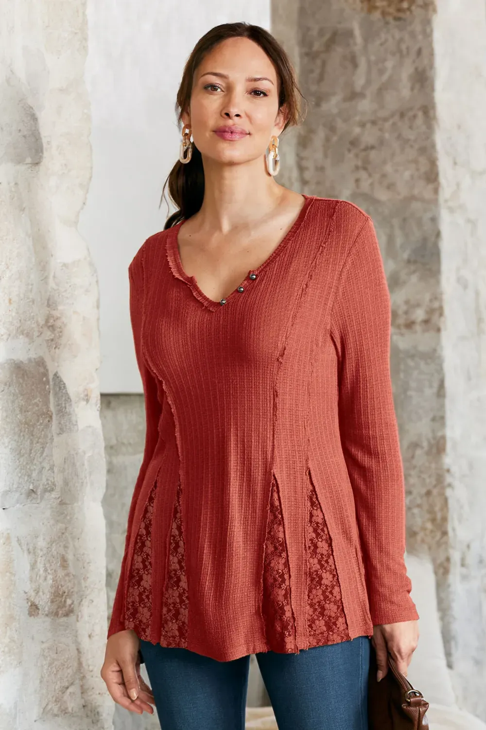 So Smitten Long Sleeve Pointelle Top