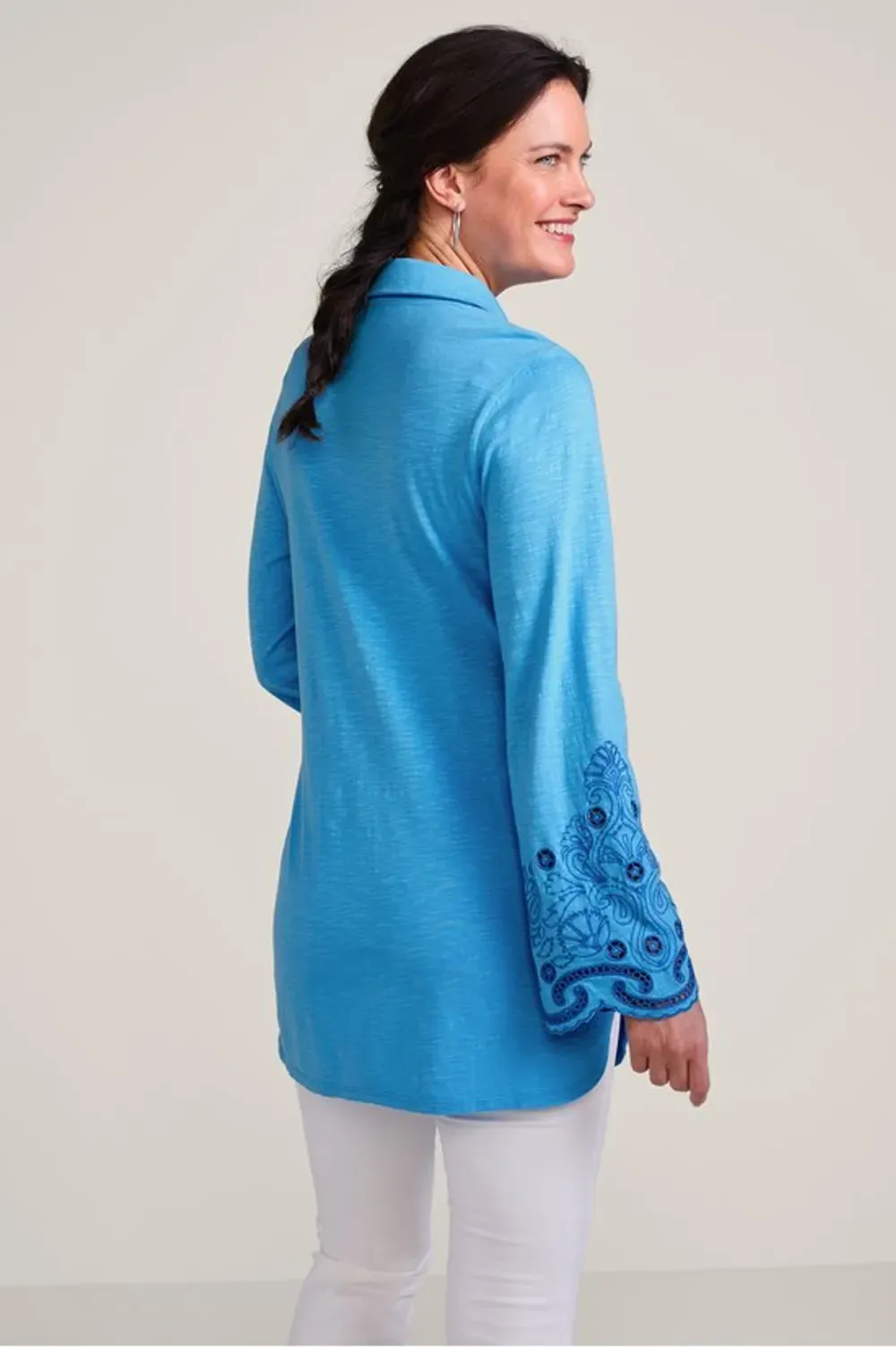 Sylvette Embroidered Tunic Big Shirt