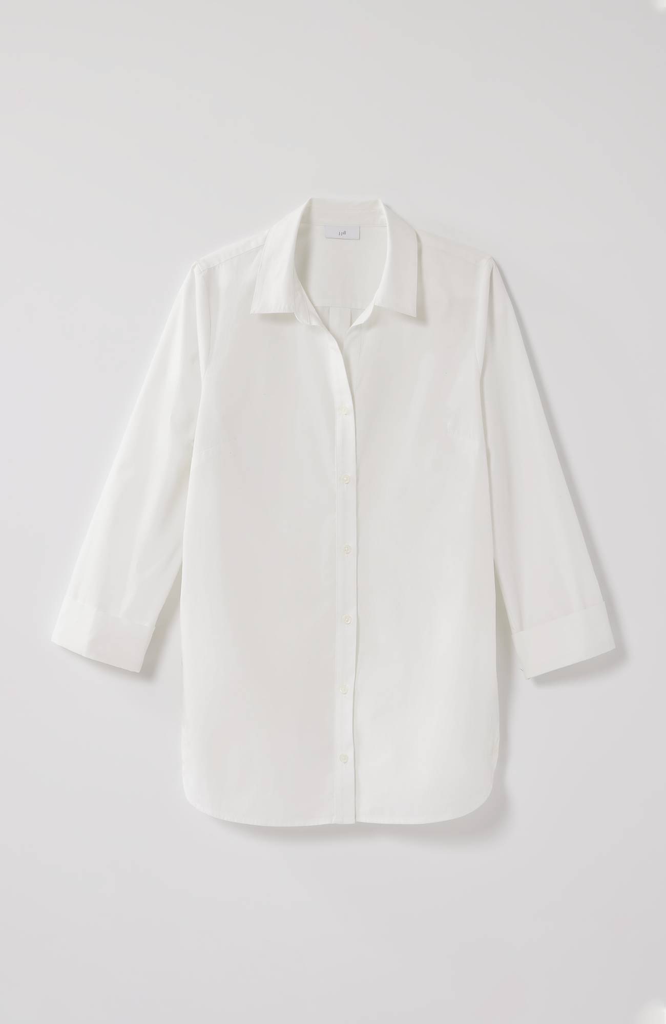 side-button stepped-hem tunic