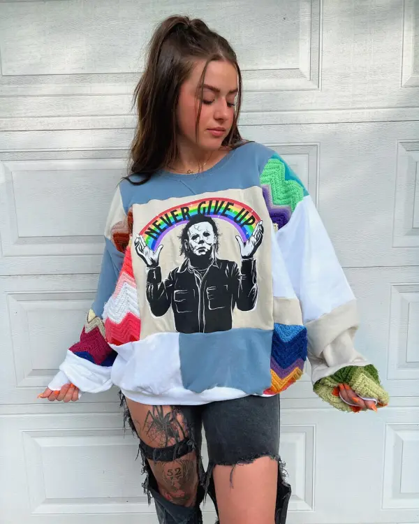 Grey hoodie sweatshirts how perfect and cozy piece for your Halloween day