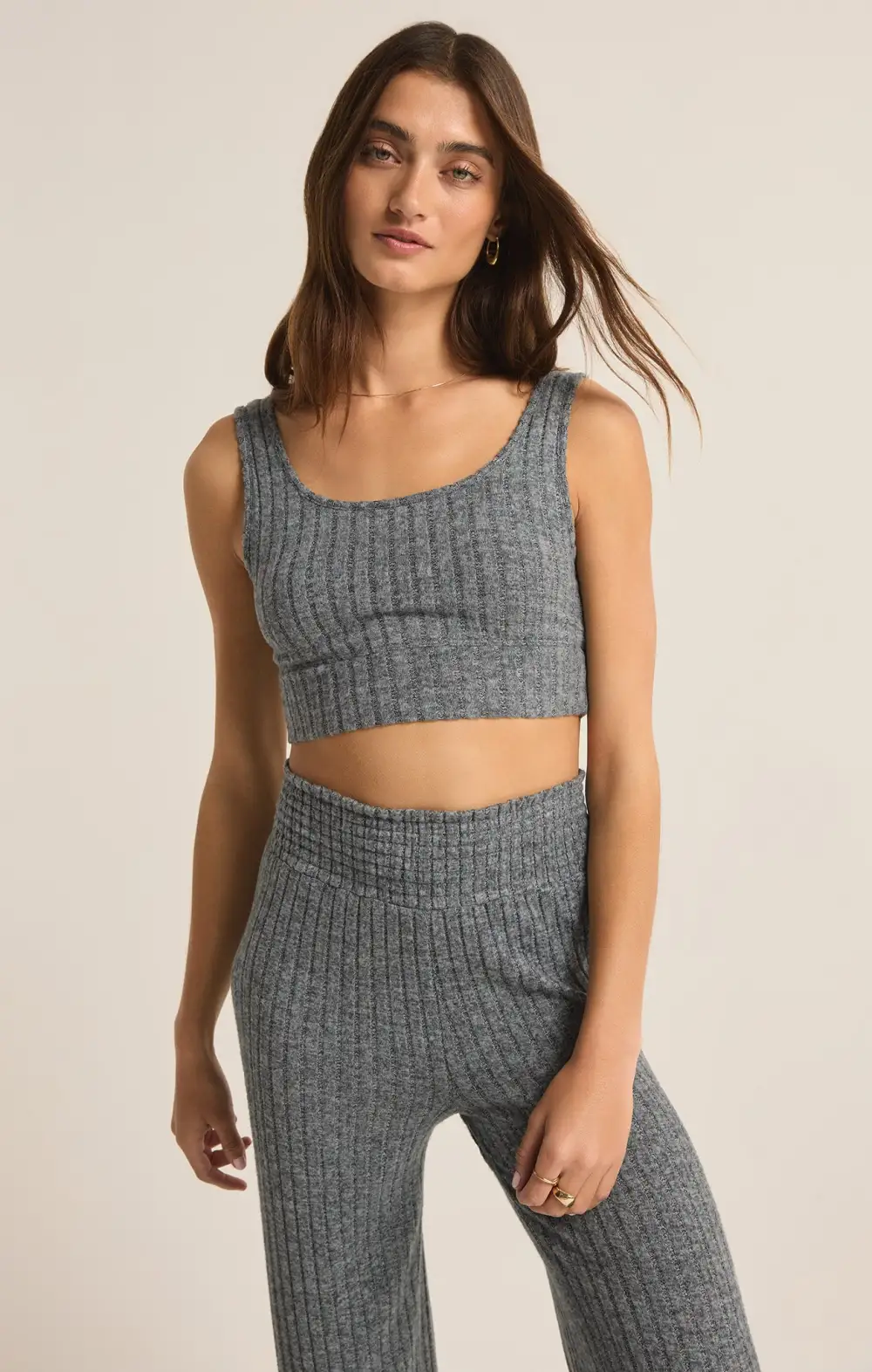 Zoe Silky Rib Tank Bra