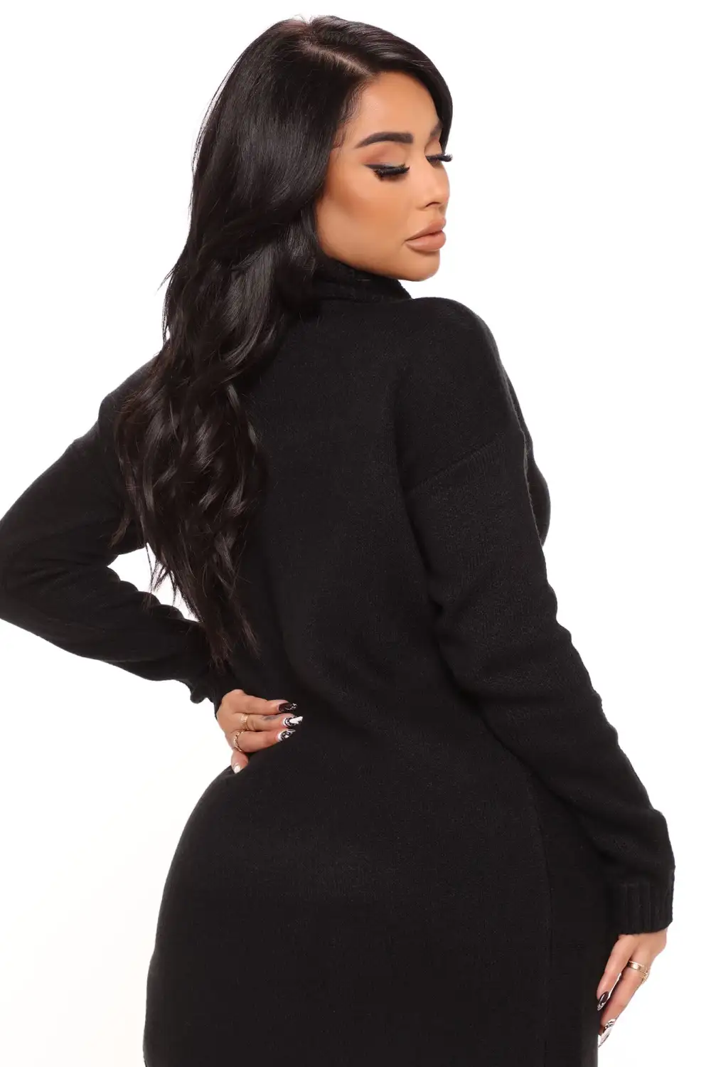 By My Side Turtle Neck Sweater - Black