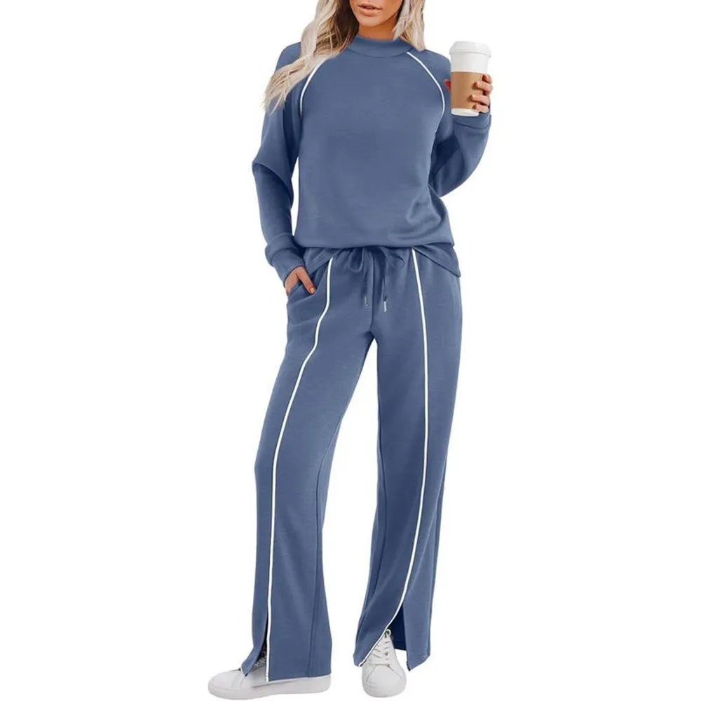 Women's 2 Piece Lounge Set  Wide Leg Pant Matching Sets