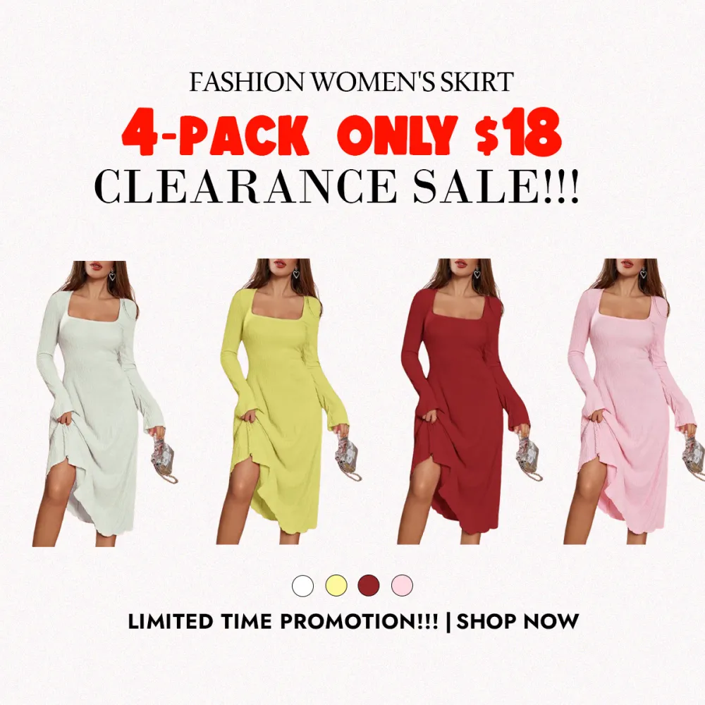 Women's Plain Lace Up Tie Back Flounce Sleeve Dress