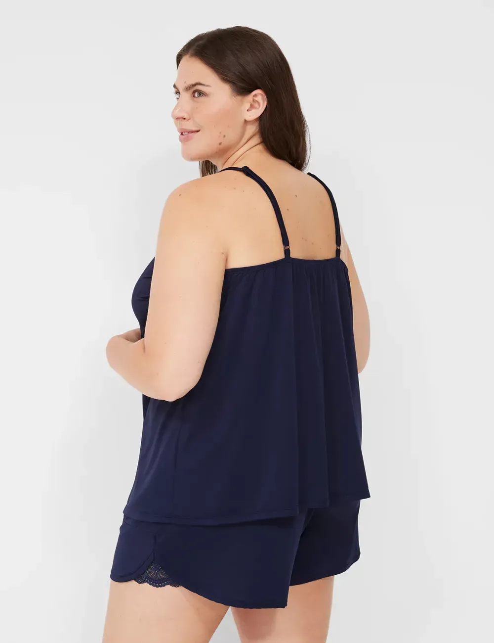 DreamyCool Lace-Trim Cami & Short PJ Set