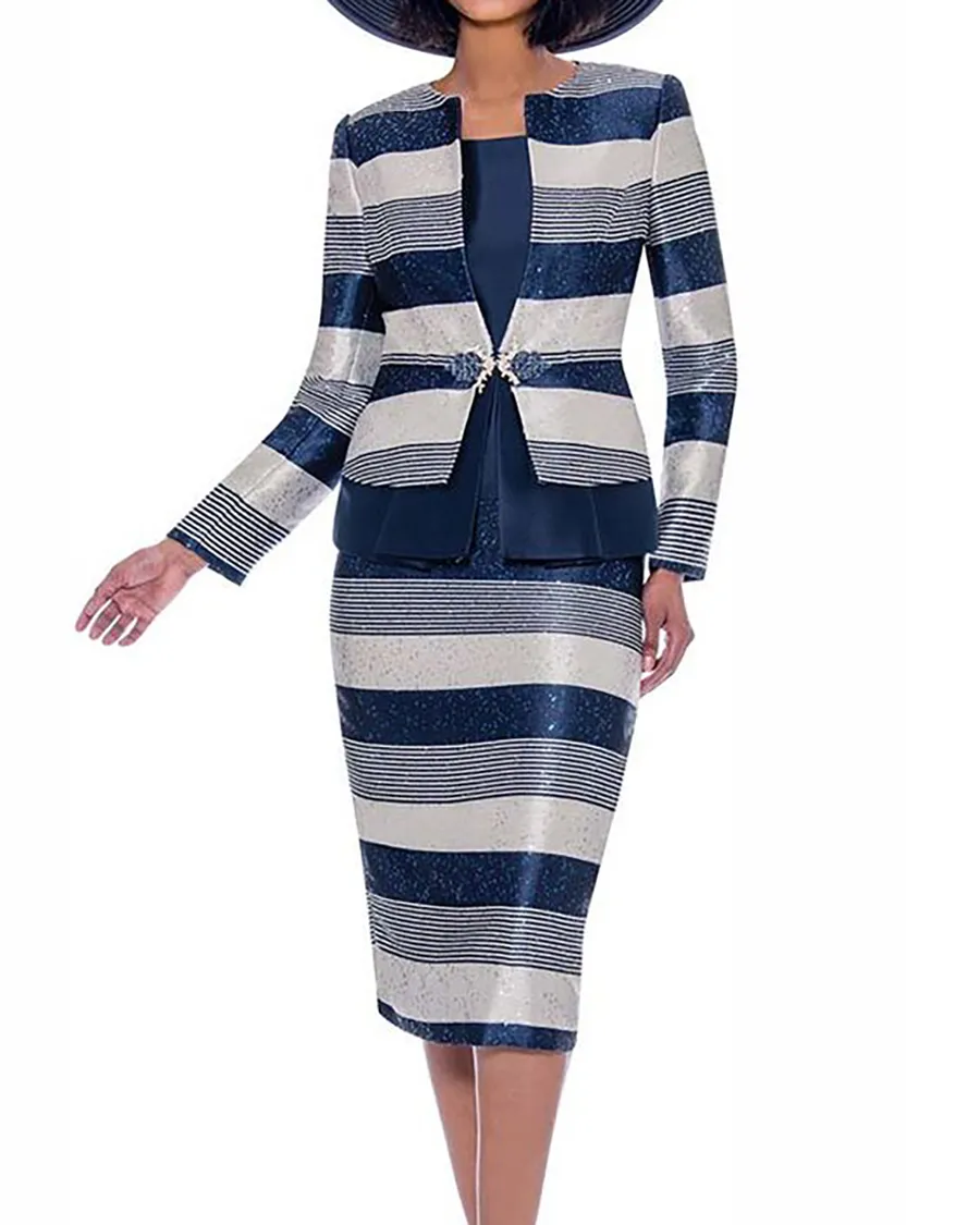 Ladies Elegant Casual Striped Contrast Print Dress
