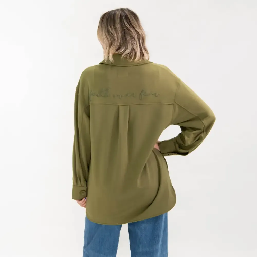 Faith Over Fear French Terry Shacket