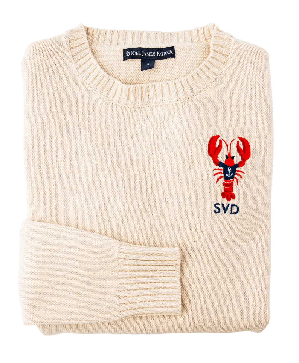 Nautical Lobster Monogram Sweater- Women's