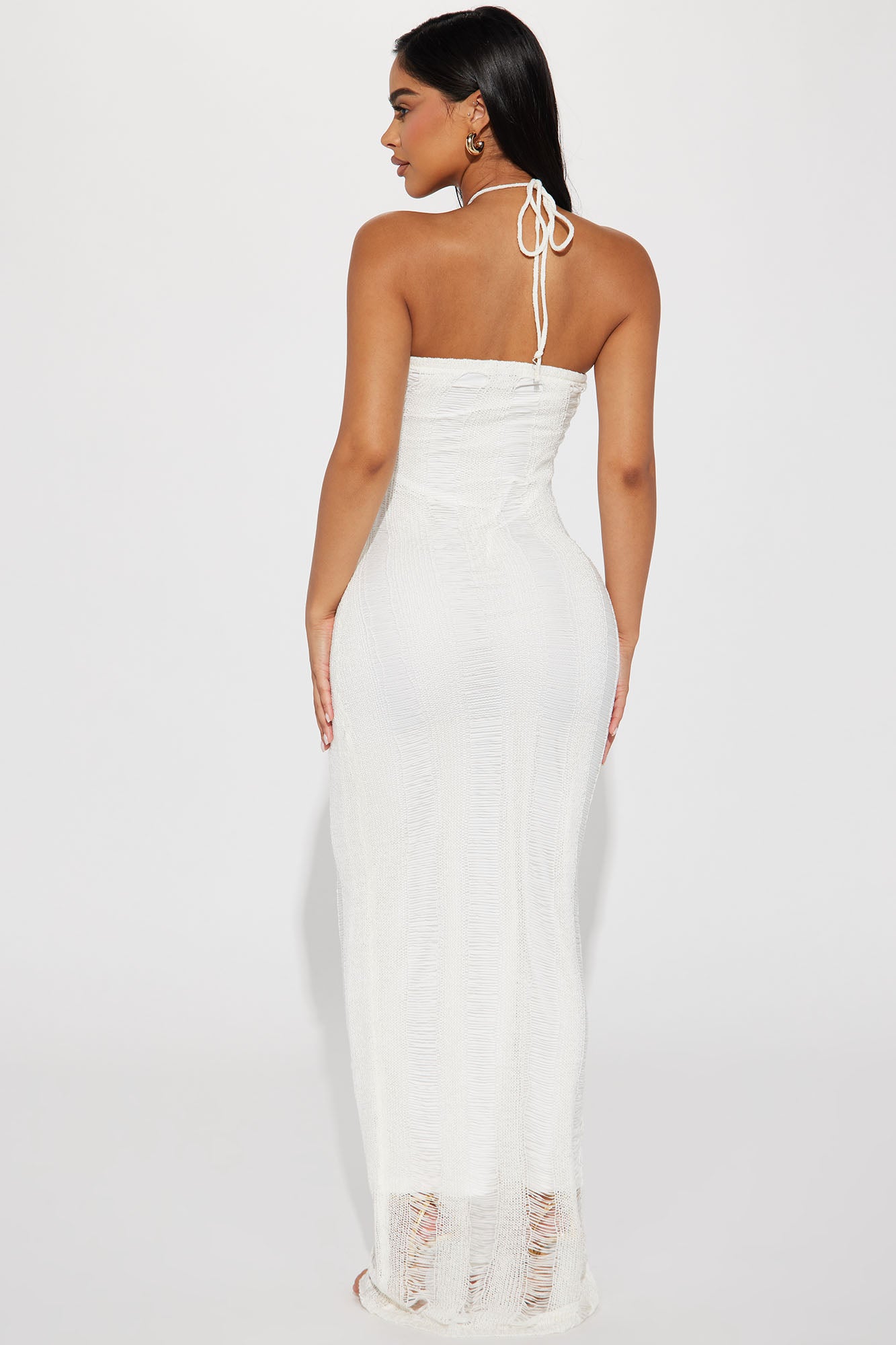 Demi Crochet Maxi Dress - White