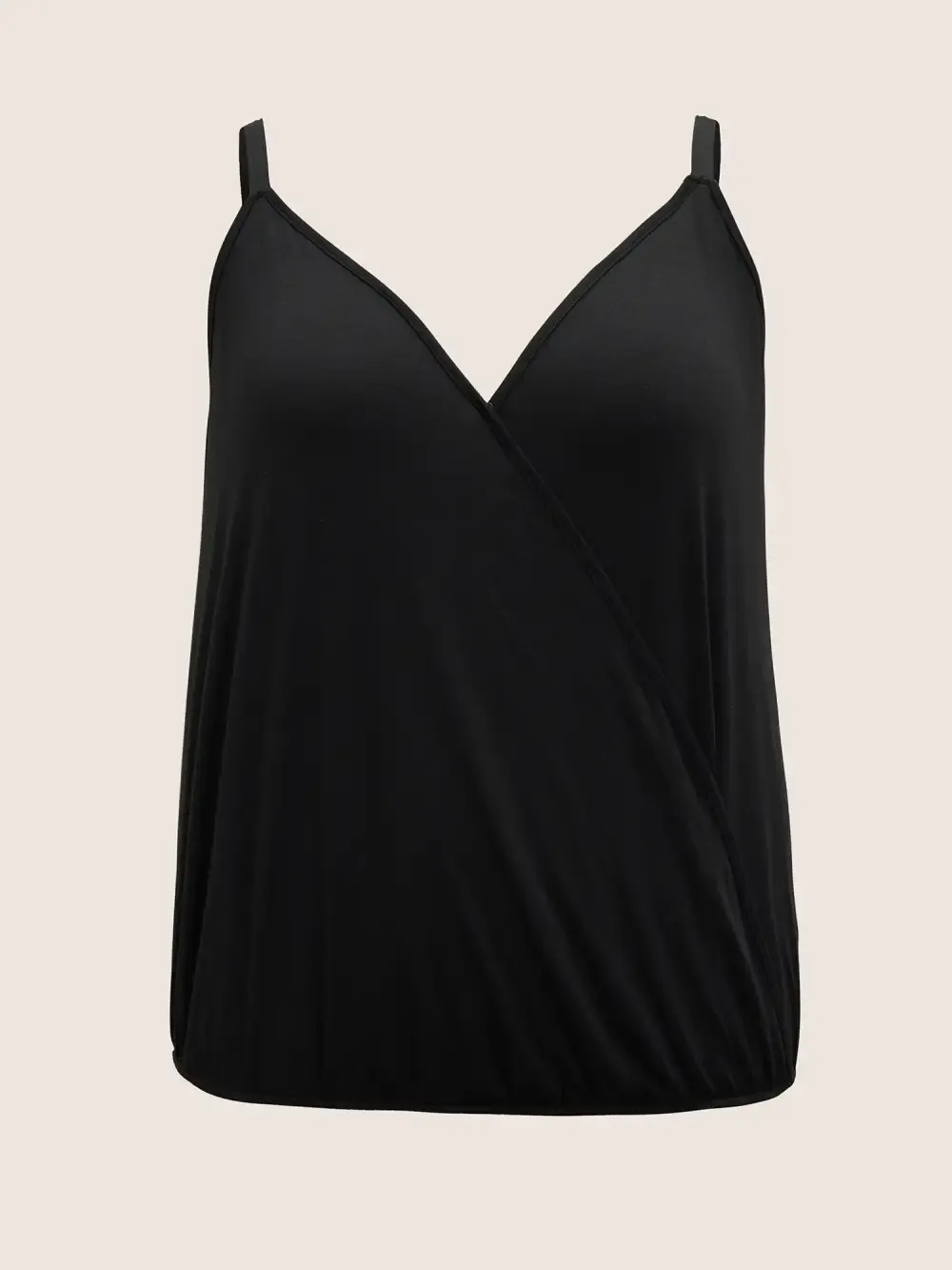 Plain Surplice Neck Sleeveless Cami Top