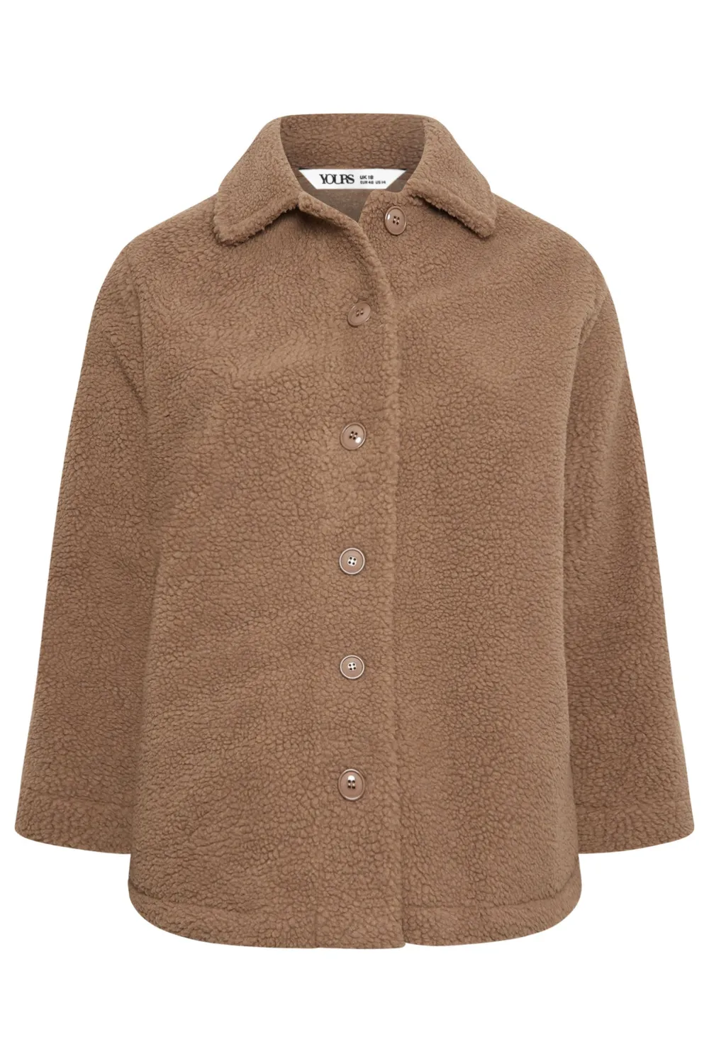 YOURS Curve Black Teddy Fleece Jacket