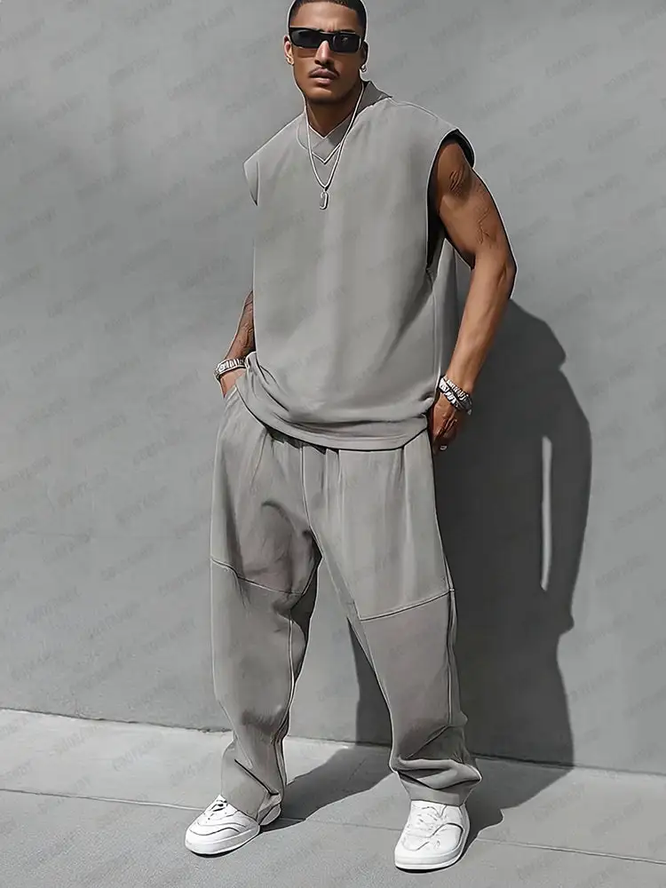 Relaxed Style Tank Top Balloon Pants Set