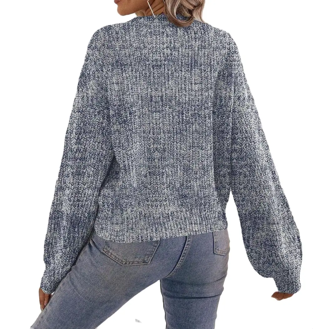 Casual Plain V neck Pullovers Long Sleeve Brown Women Sweaters (Women's)