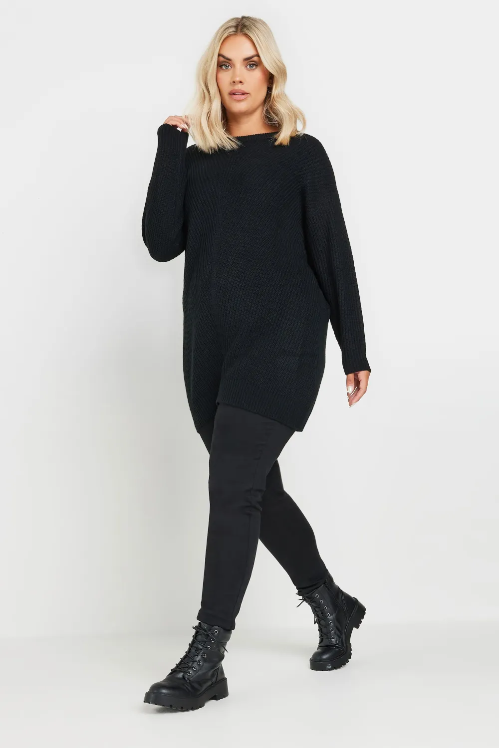 YOURS Curve Pink Essential Knitted Jumper