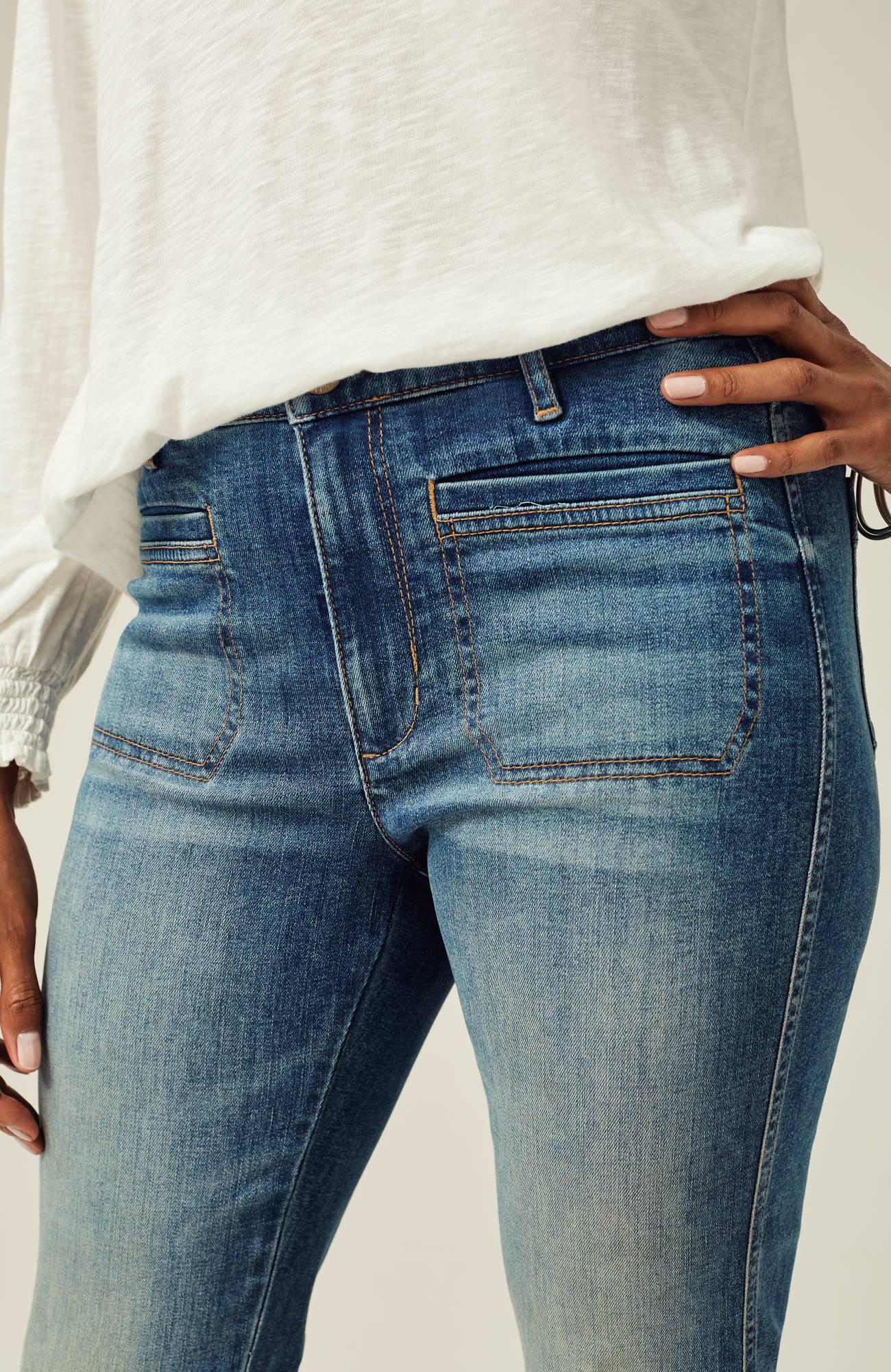 high-rise flare jeans