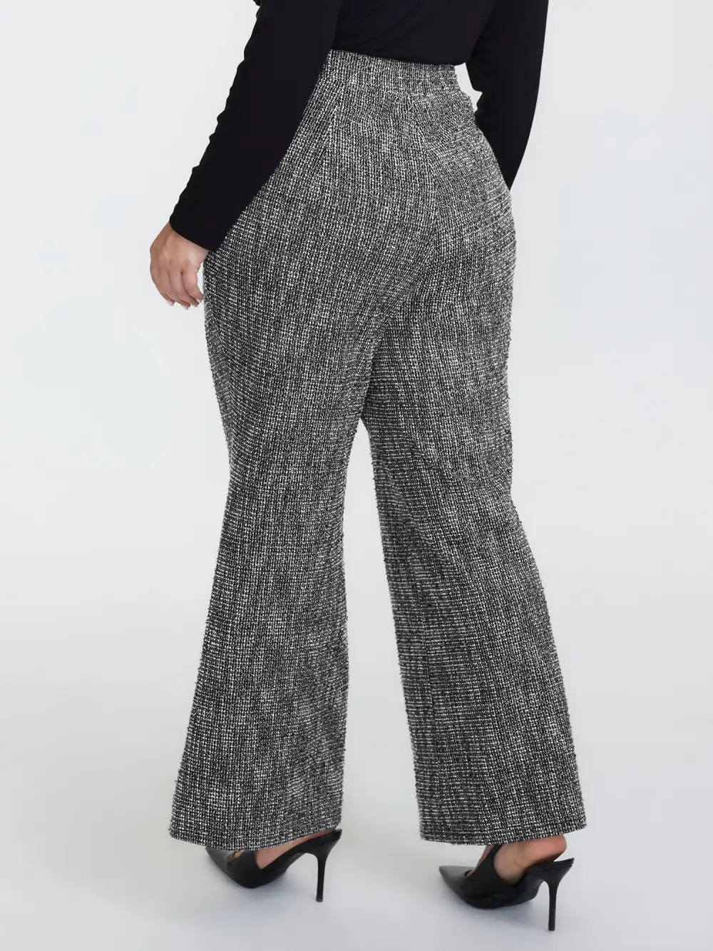 Tweed Metal Buttons Detail Pants