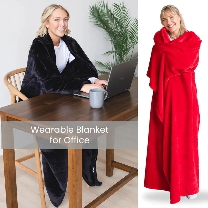 Wearable Blanket for Women, Adults & Teens – Cozy Sleeved Soft Blanket