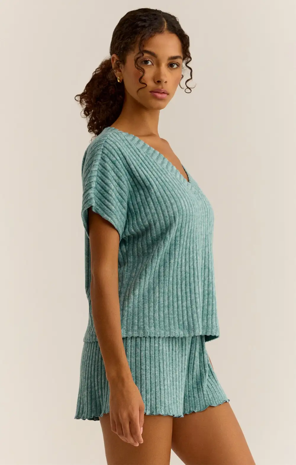 Dawn Smocked Rib Short