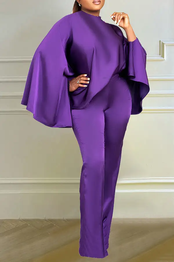 Batwing Sleeve Flowy Pant Set