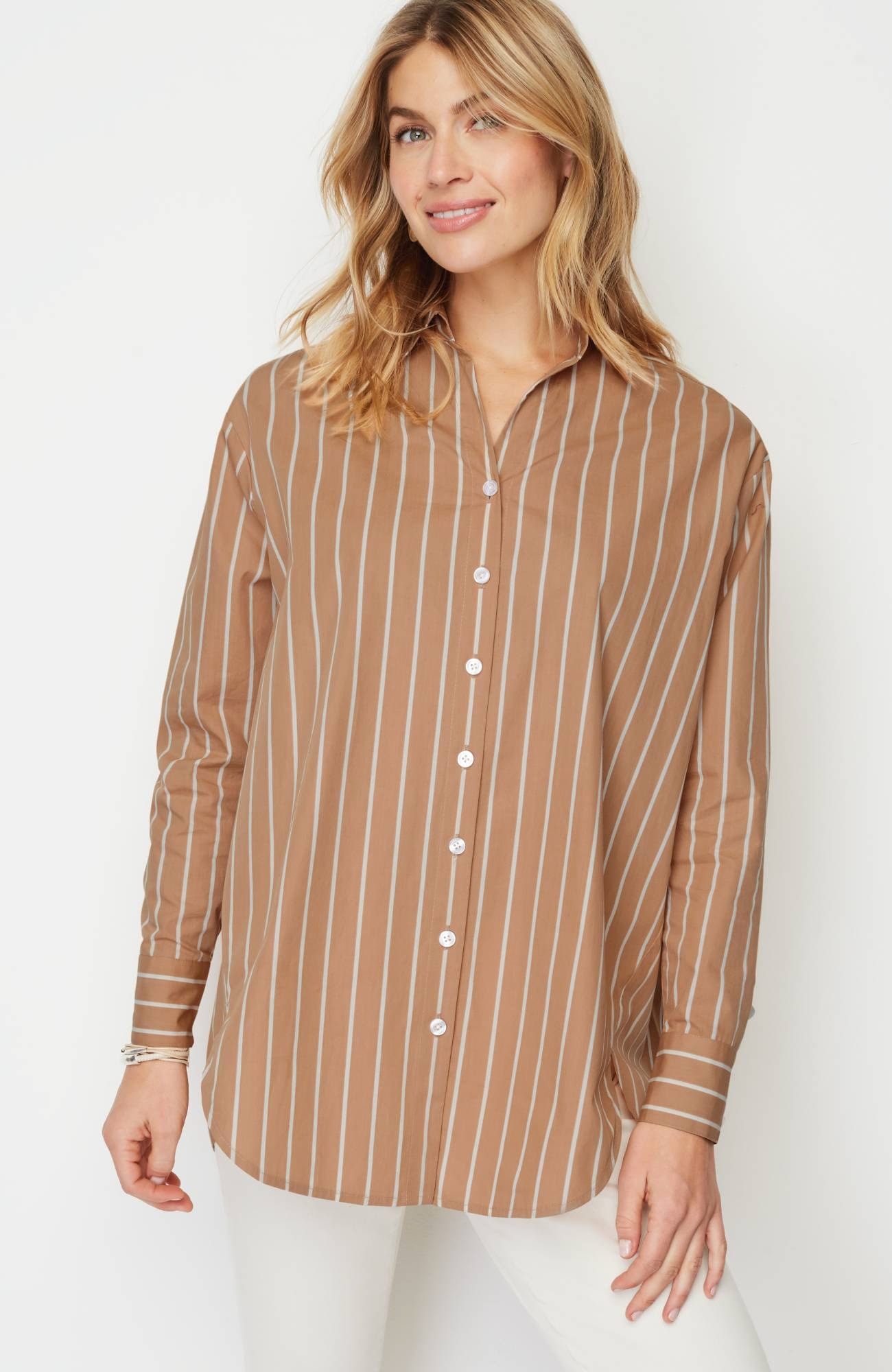 Oversized Cotton Poplin Tunic
