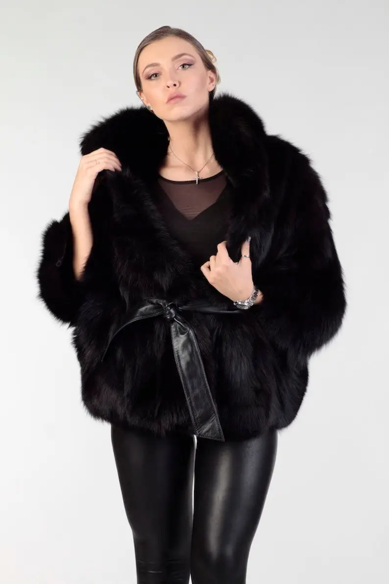 Black Fox Fur coat
