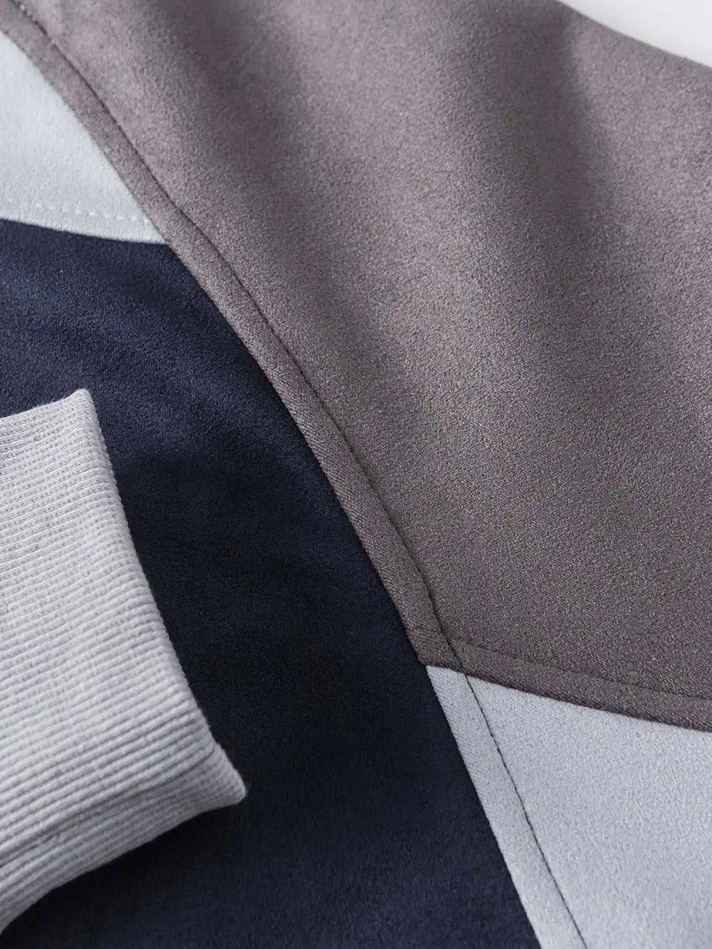 American Retro Patchwork Long-sleeved T-shirt