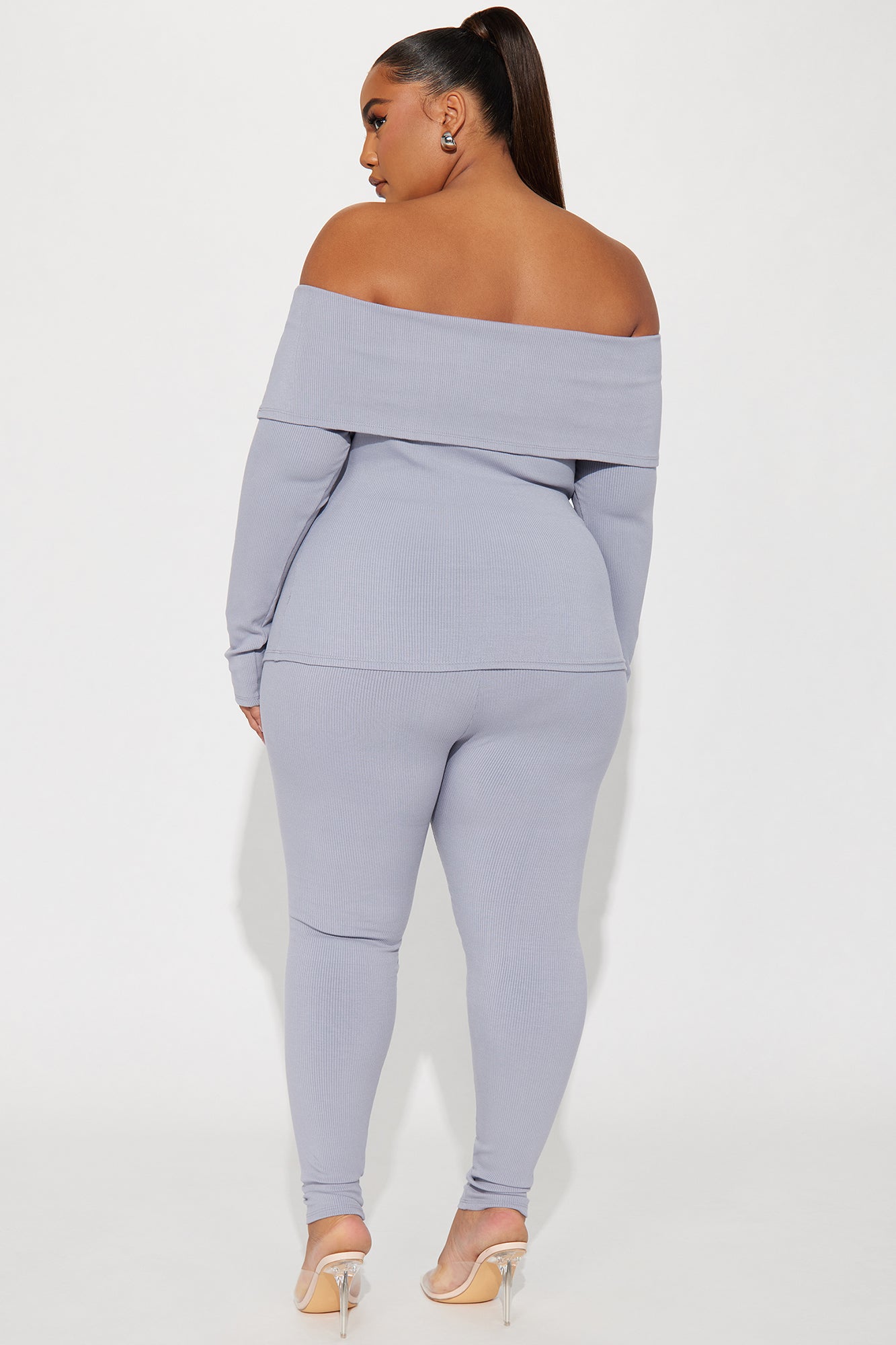 Shaila Snatched Pant Set - Slate Grey