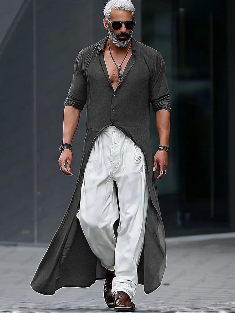 Minimalist Streetwear Fashion Longline Shirt