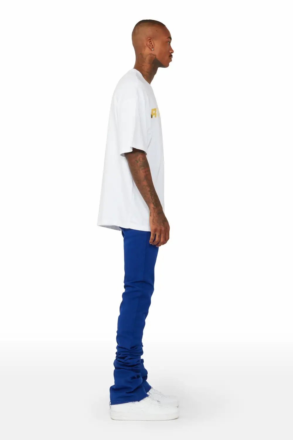 Faith Royal Blue Super Stacked Flare Jean