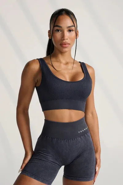 W315 CARBON RIBBED SPORTS BRA