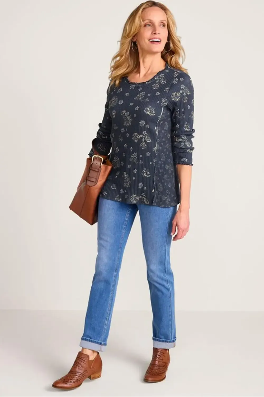 Pretty Petals Long Sleeve Pointelle Top