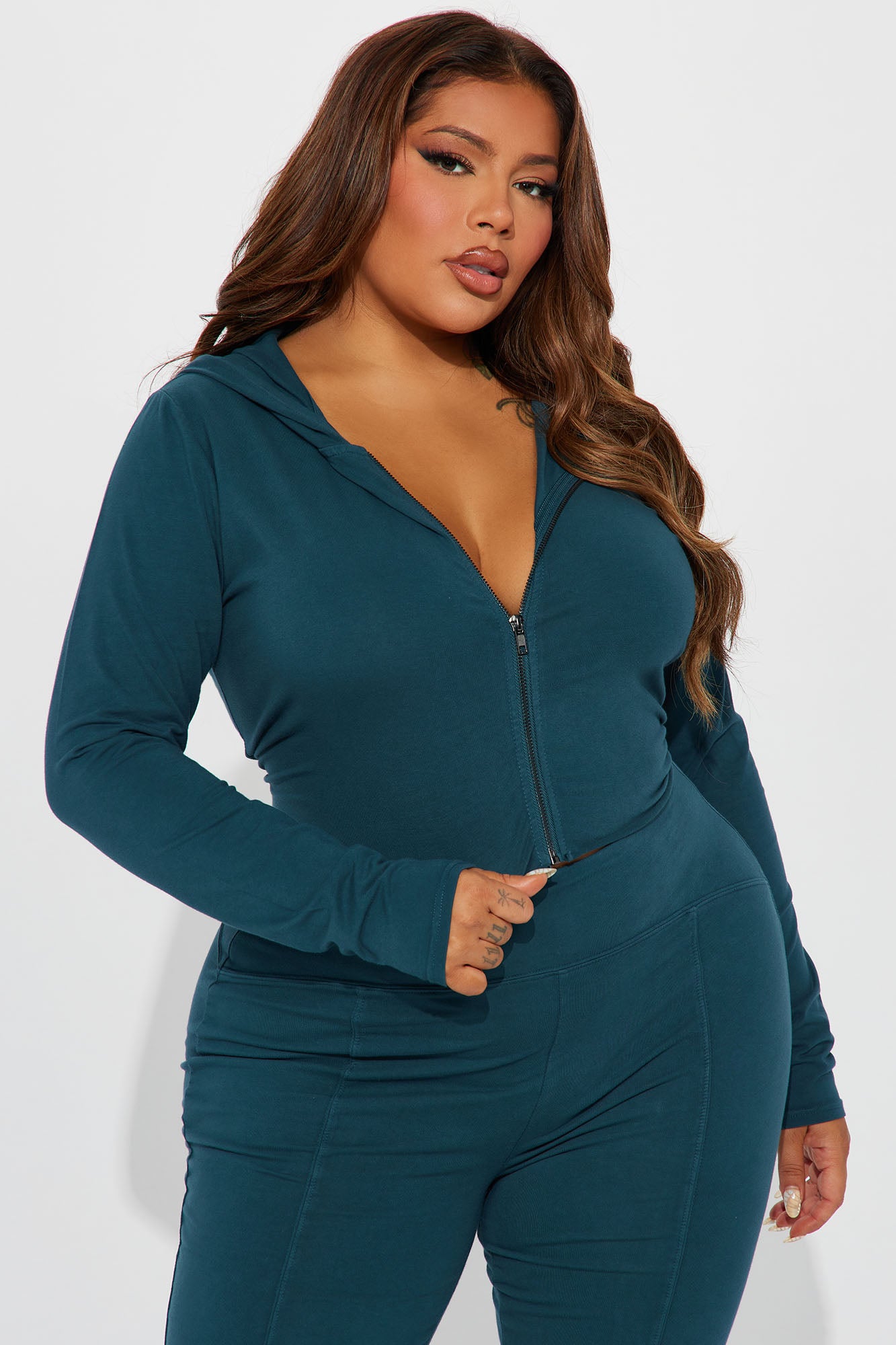 Need Me Vintage Wash Pant Set - Teal