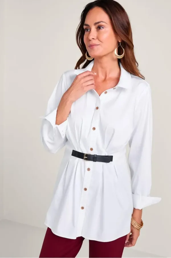 In A Cinch Button Front Tunic
