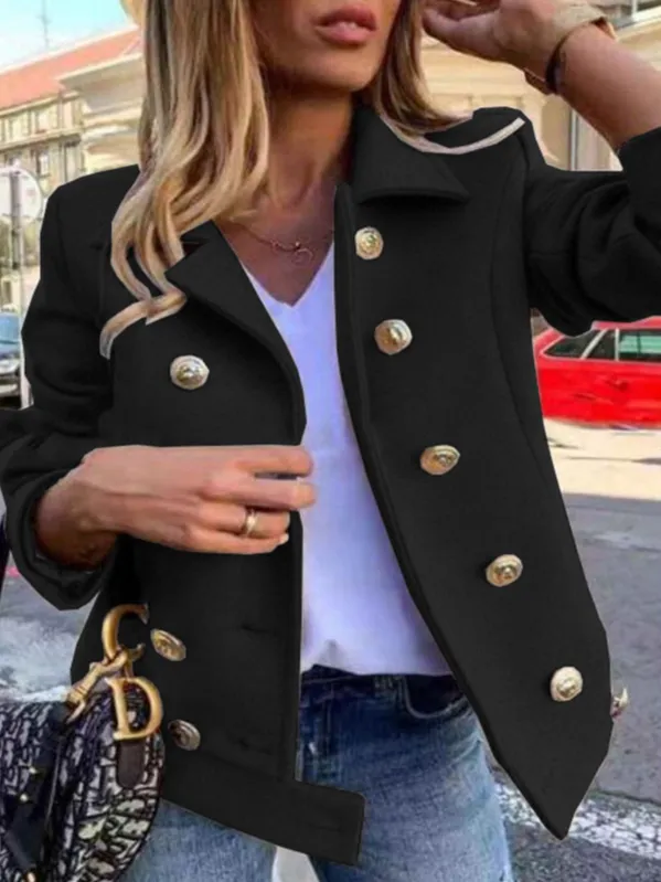 Buttoned Plain Casual Regular Fit Blazer