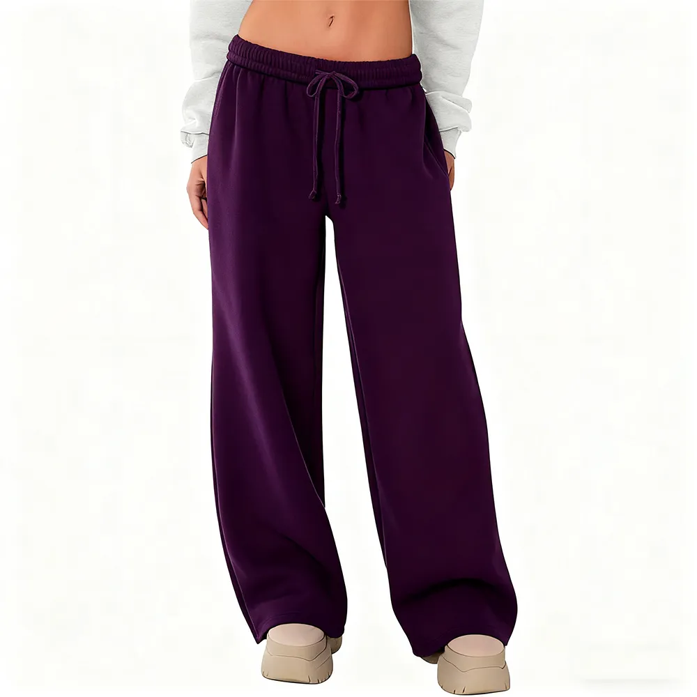 Low-Rise Wide Sweatpants: French terry, lightweight, with sporty pockets.