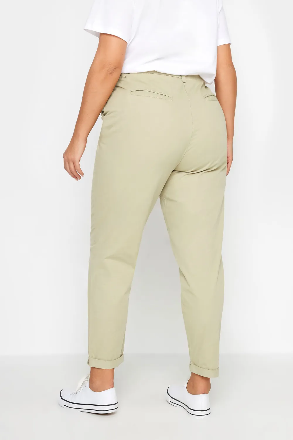 YOURS Curve Dark Blue Straight Leg Chino Trousers