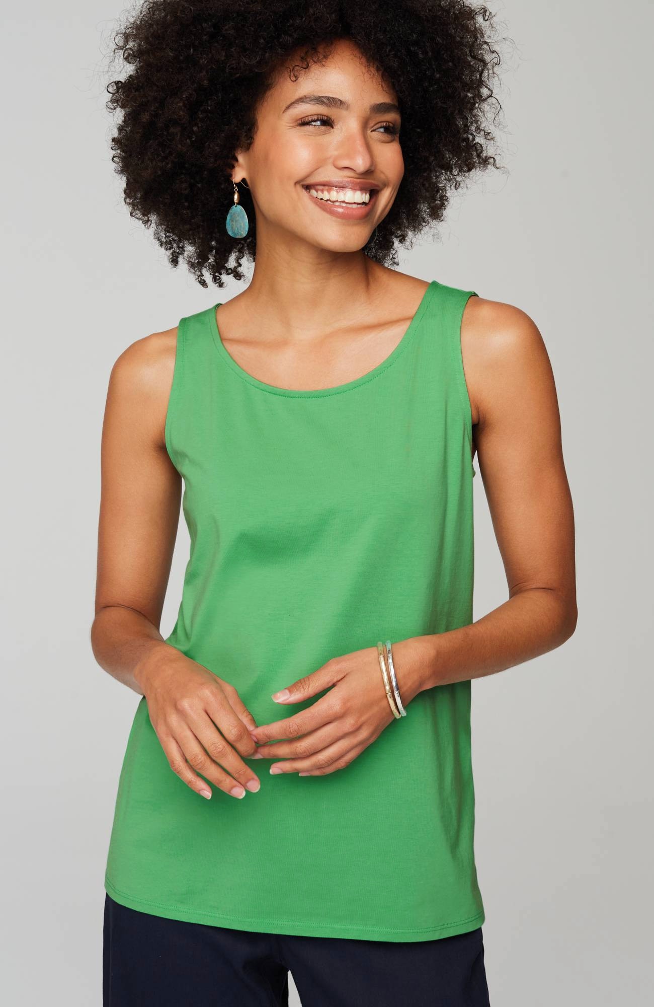 pima-stretch knit tank