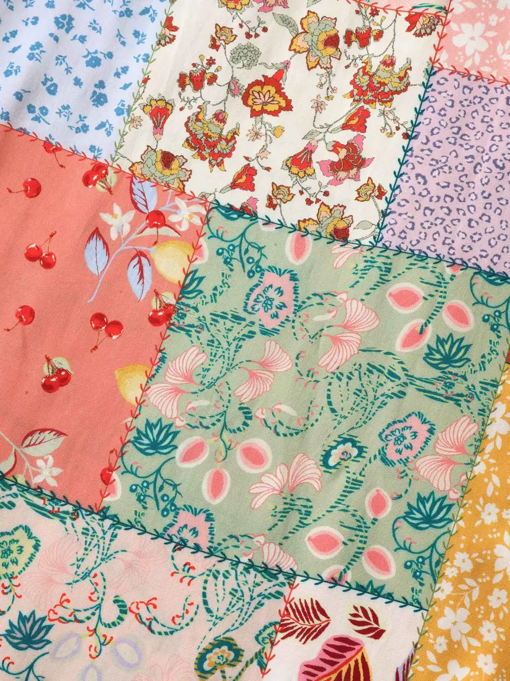 Sunkissed Collage Print Flared Midi Dress