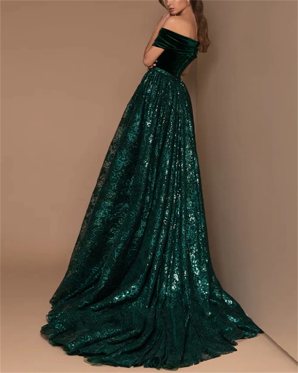 Women's Solid Color Sequins Dress