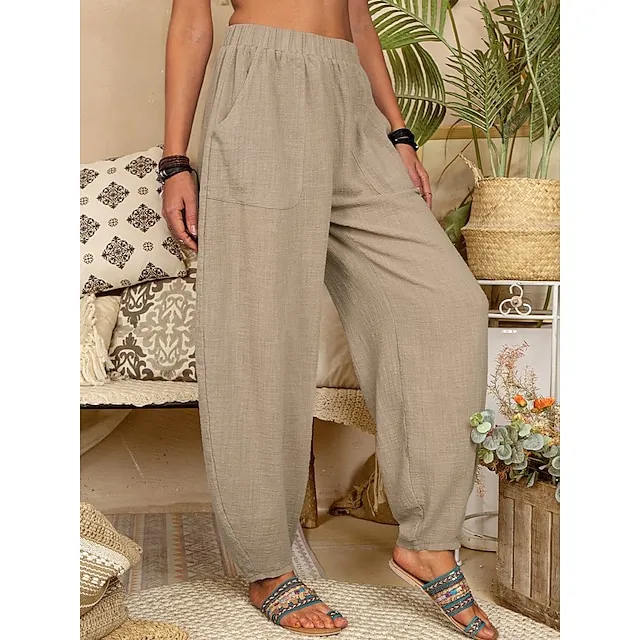 Women's High Waist Yoga Pants Maillard Wide Leg Pants Bottoms Quick Dry Solid Color White Black Gray Fitness Gym Workout Summer Sports Activewear Stretchy Skinny / Athletic / Athleisure