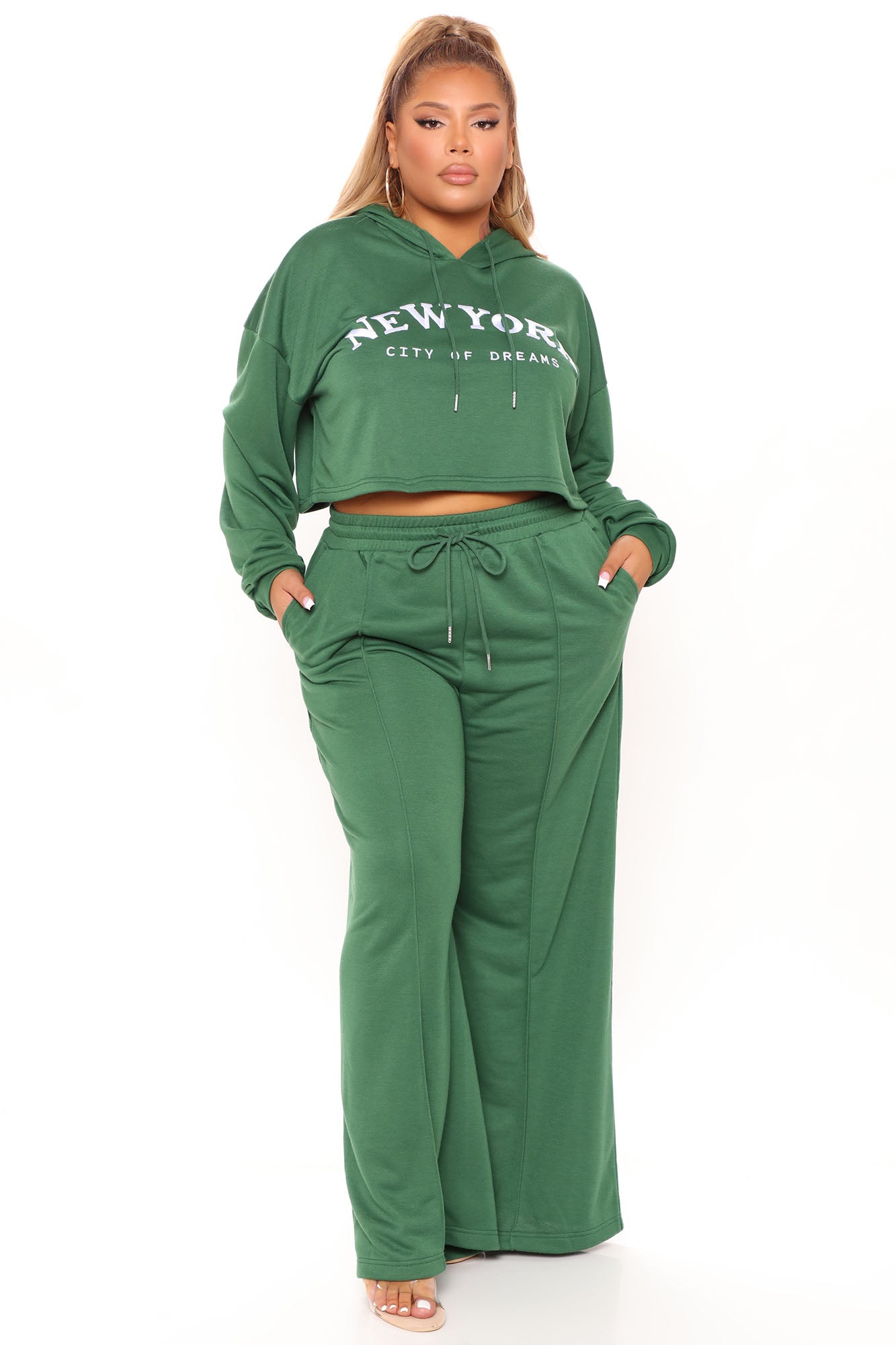 Having It My Way Pant Set - Hunter