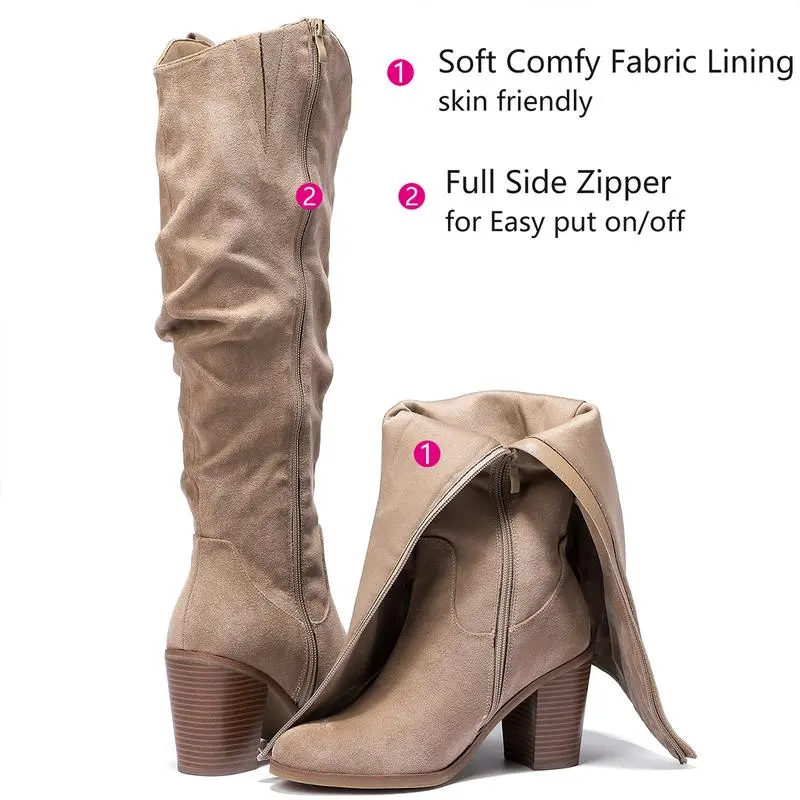 Women's Extra Wide Calf Knee High Boots, Wide Width Tall Boots.