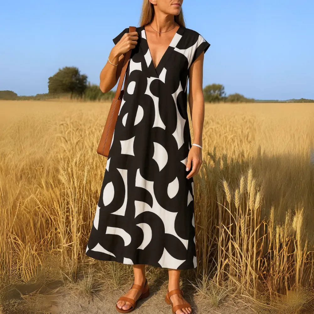 Valérie | Flowing Dress with V-Neck