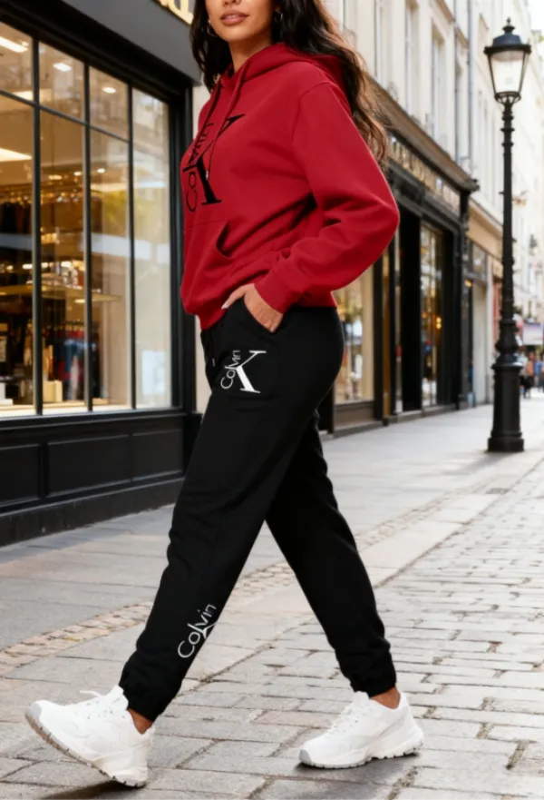 Women's Casual Hooded Sweatshirt Set