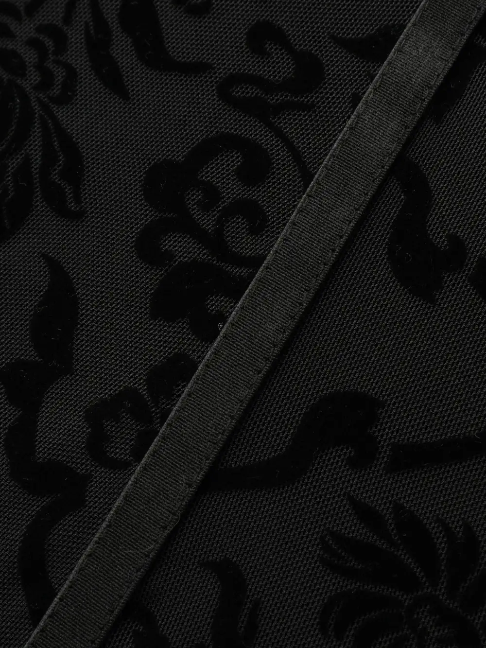 Flocked Floral Stretchy Mesh Lace Tank Top