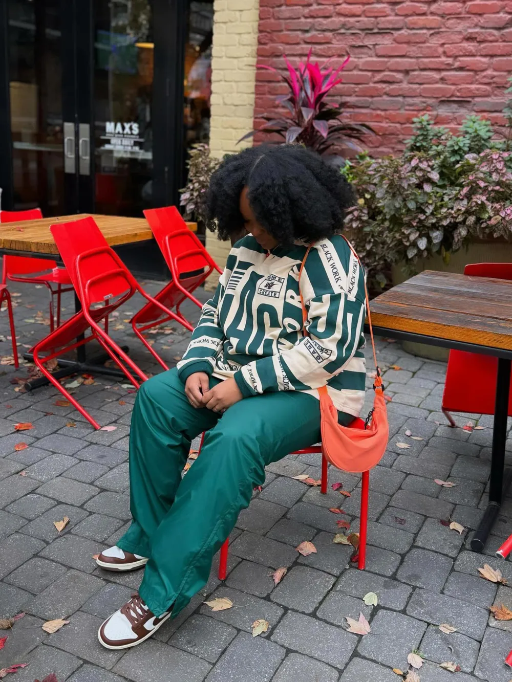 Letter Polo Long Sleeve Shirt -1252