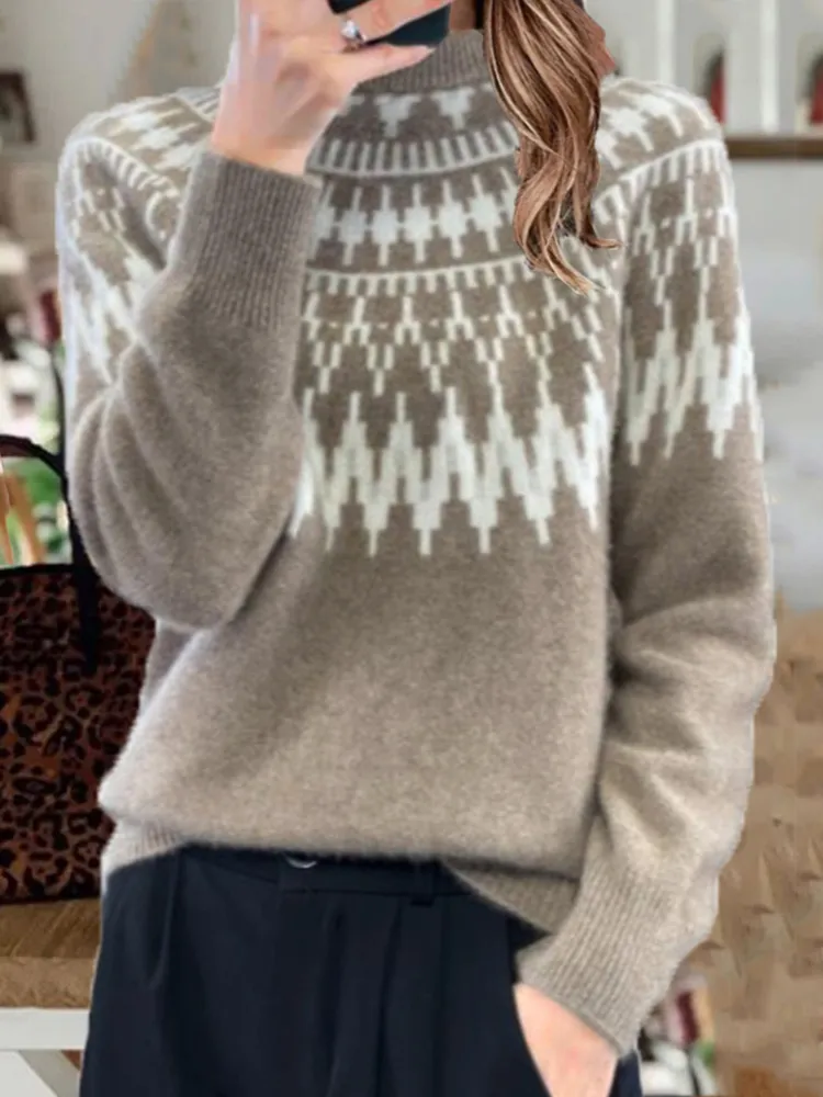 Fairman Isle Jacquard All Match Sweater