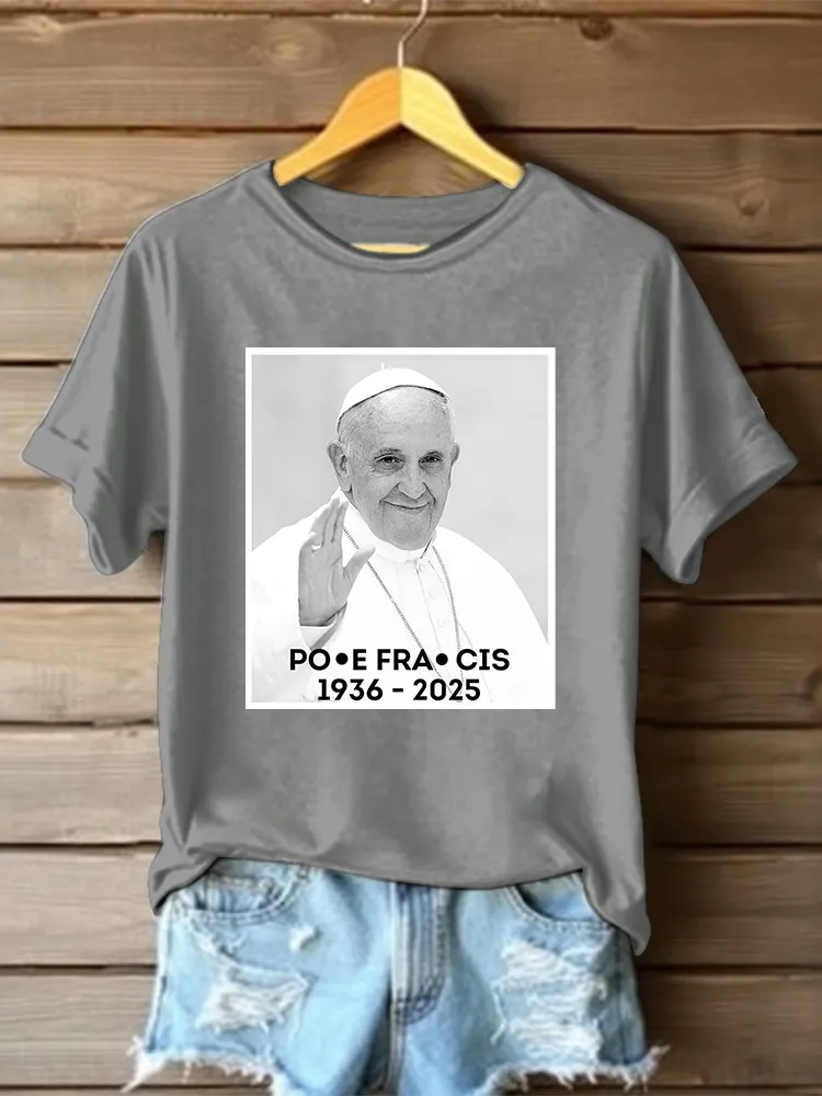 Women's Rip 1936-2025 PF Print Short Sleeve Round Neck Cotton T-Shirt