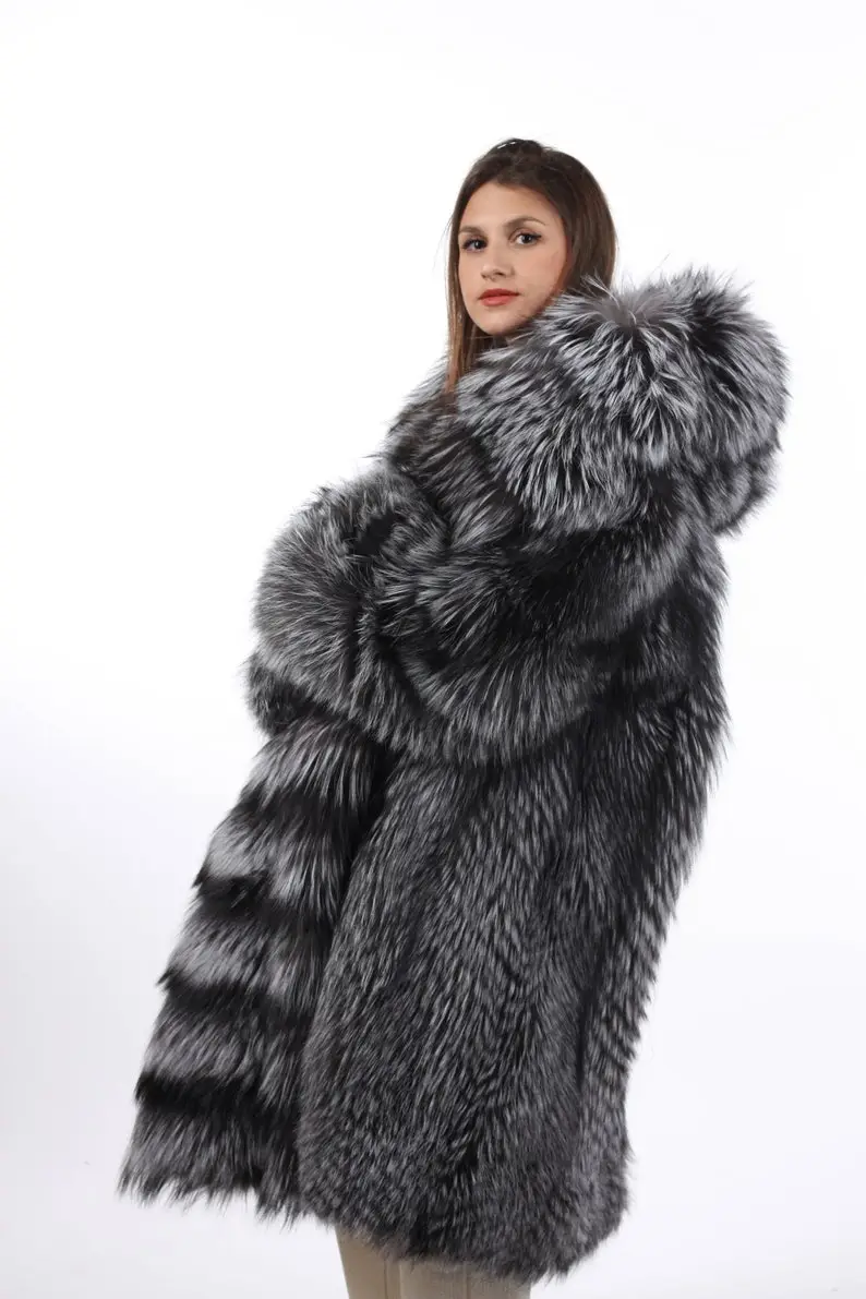 Silver Fox Fur Jacket