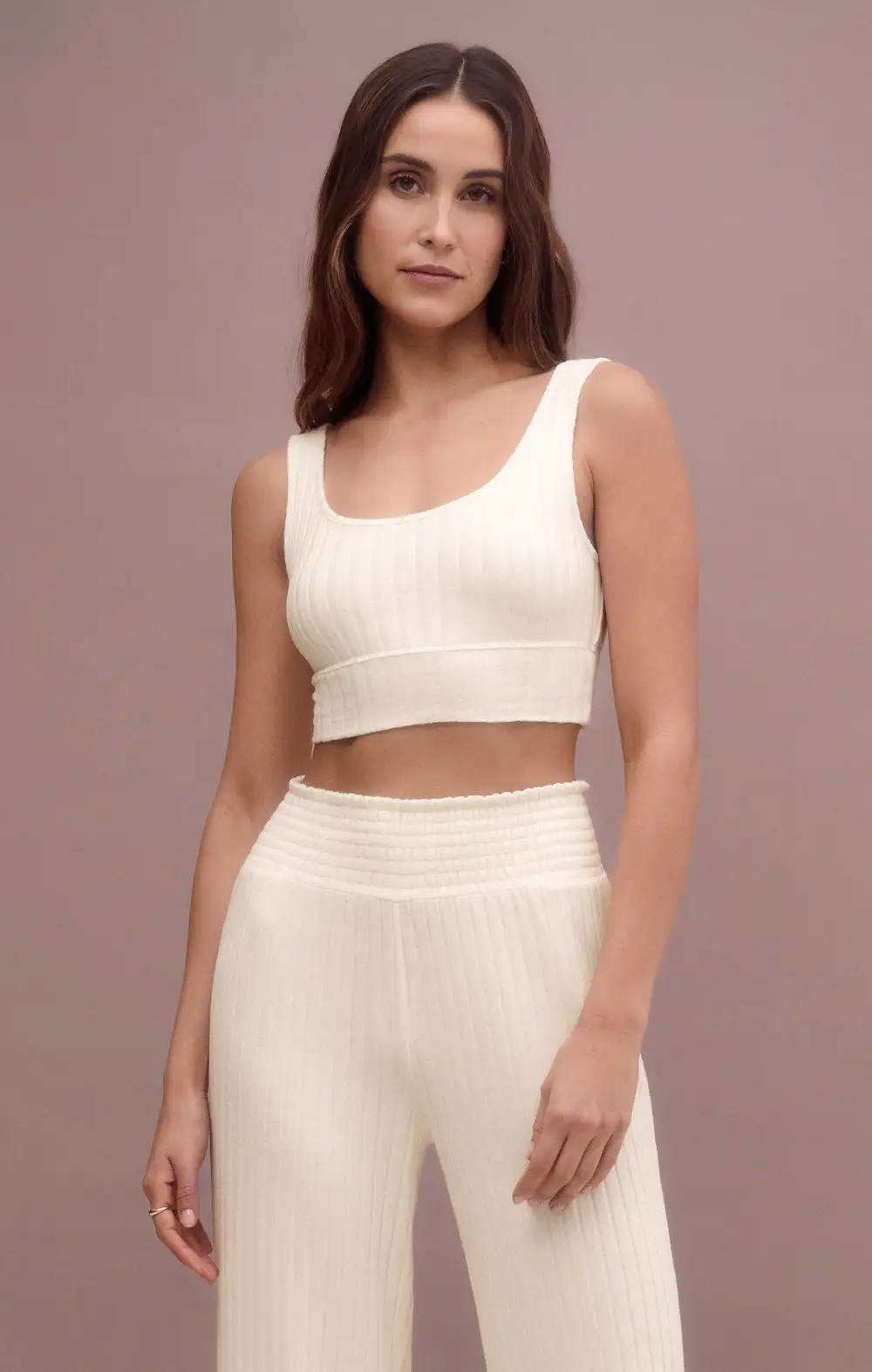 Zoe Silky Rib Tank Bra